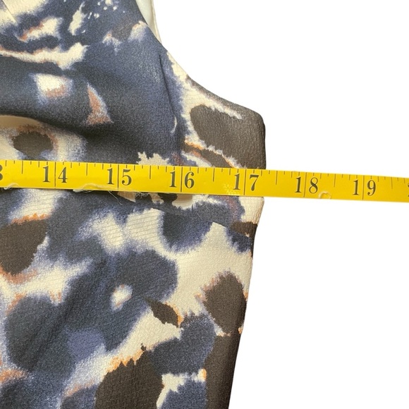 Ann Taylor 97% Silk Watercolor Animal Print Sleeveless Sheath Dress Size 10 - Picture 7 of 9